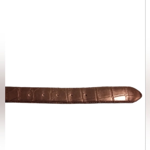 Tarox Women's Alligator Leather Belt Black Size 30. - Picture 2 of 7